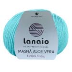 Gomitolo lana merino baby extrafine con aloe vera ipoaalergenico ideale per copertine neonato e tutine ai ferri e uncine per maglie e indumenti delicati sulla pelle idrata Masna aloe vera Lanaio lavabile in lavatrice