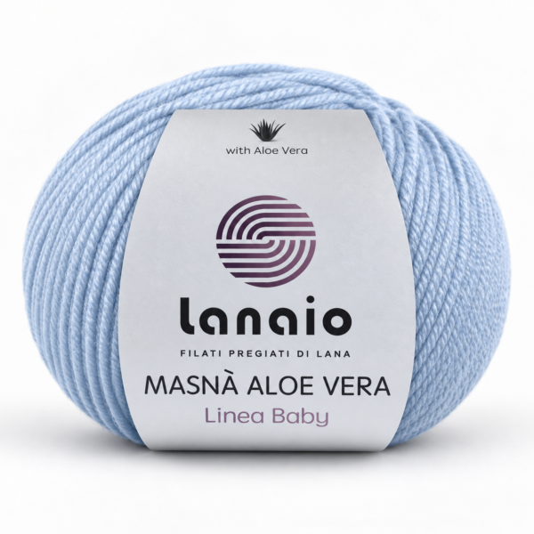 Gomitoli Di Lana Baby 1 Masnà Aloe Vera - Lana Merino Extrafine Baby Irrestringibile Lavabile In Lavatrice Ideale per Copertine Neonato (50g / 175m)
